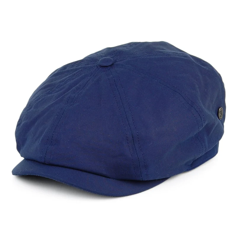 Casquette Gavroche en Coton Ciré British Millerain bleu marine JAXON & JAMES - VENTE EN GROS