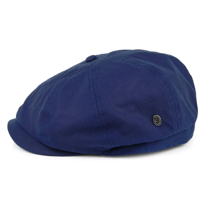 Casquette Gavroche en Coton Ciré British Millerain bleu marine JAXON & JAMES - VENTE EN GROS