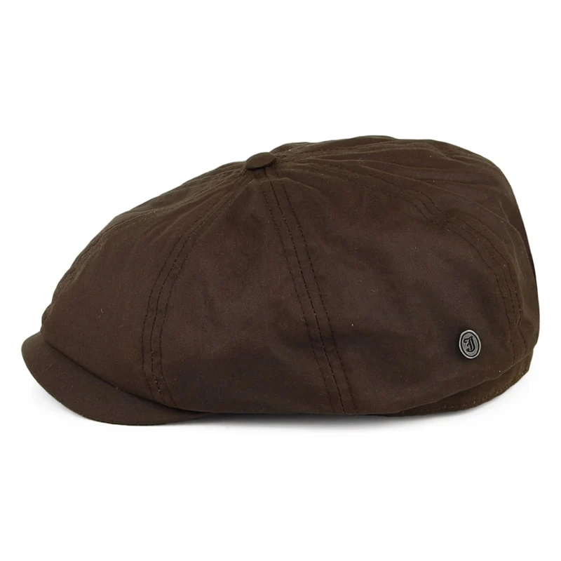 Casquette Gavroche en Coton Ciré British Millerain marron JAXON & JAMES - VENTE EN GROS