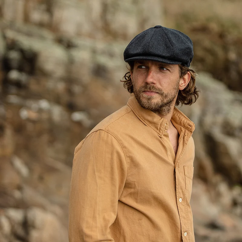Casquette Gavroche en Pure Laine Harlem anthracite JAXON & JAMES - VENTE EN GROS