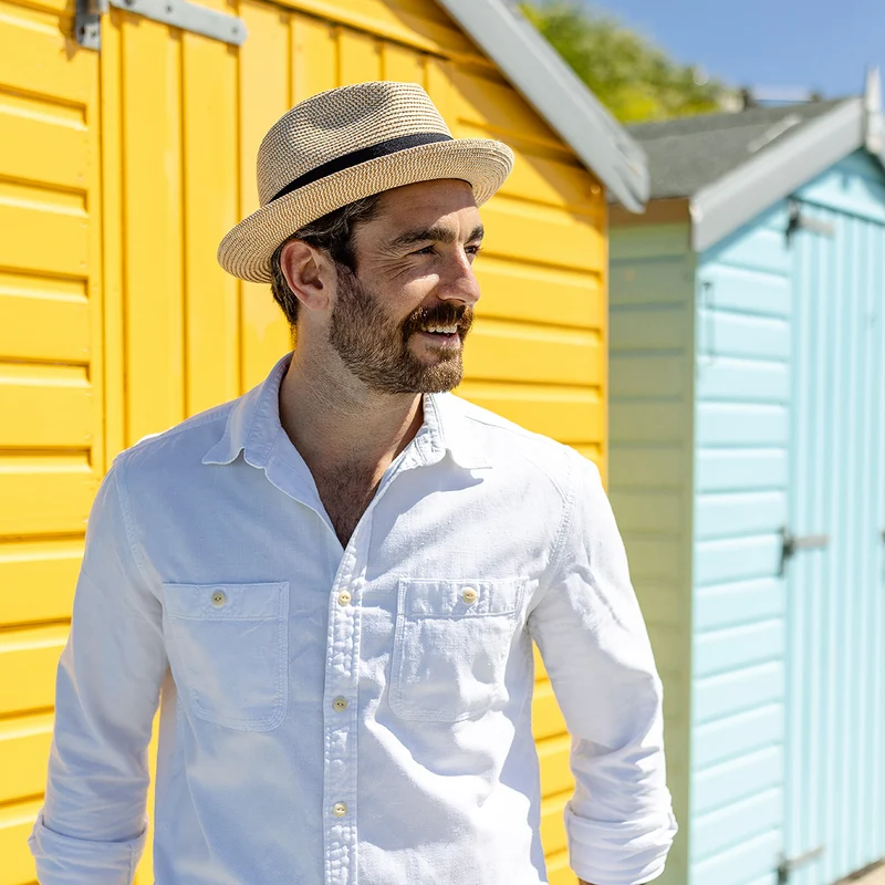 Chapeau Trilby en Paille Toyo naturel JAXON & JAMES - VENTE EN GROS