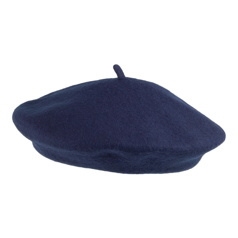 Béret Enfant en Laine bleu marine VILLAGE HATS - VENTE EN GROS