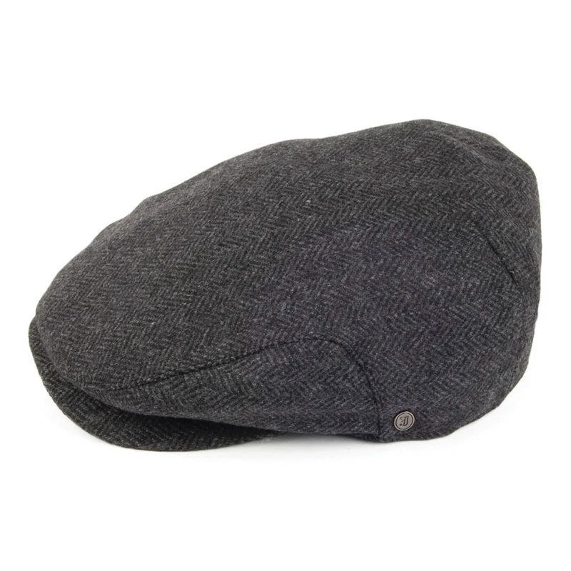Casquette Plate à Chevrons et Visière Allongée anthracite JAXON & JAMES - VENTE EN GROS