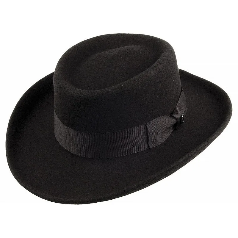 Chapeau Gambler en Laine Feutrée noir JAXON & JAMES - VENTE EN GROS