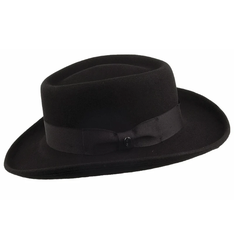 Chapeau Gambler en Laine Feutrée noir JAXON & JAMES - VENTE EN GROS