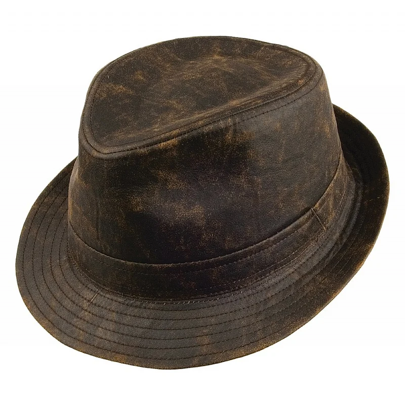 Chapeau Trilby à Effet Usé en Coton marron JAXON & JAMES - VENTE EN GROS