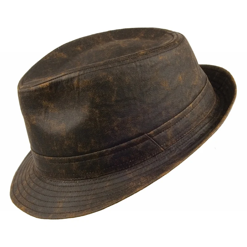 Chapeau Trilby à Effet Usé en Coton marron JAXON & JAMES - VENTE EN GROS