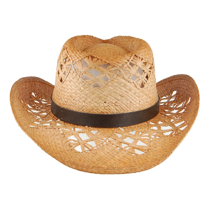 Chapeau de Cowboy en Raphia Annie Oakley SUR LA TETE - VENTE EN GROS