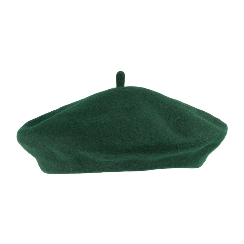Béret Tendance en Laine vert foncé - VENTE EN GROS