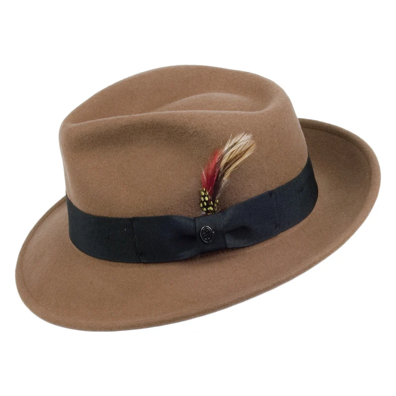 Chapeau Fedora Déformable C-Crown noix de pécan JAXON & JAMES - VENTE EN GROS