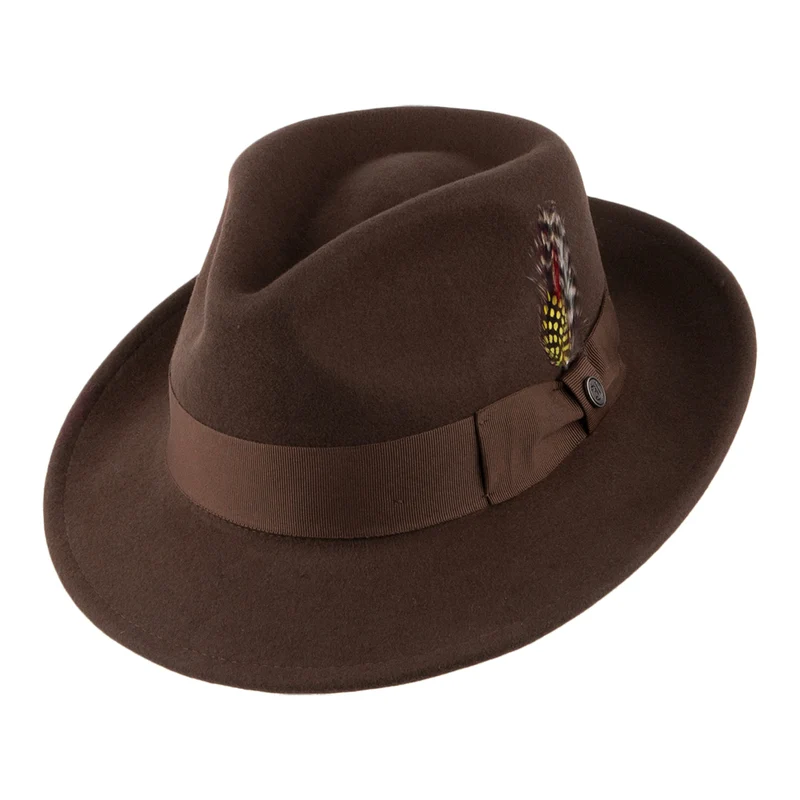 Chapeau Fedora Déformable C-Crown marron JAXON & JAMES - VENTE EN GROS