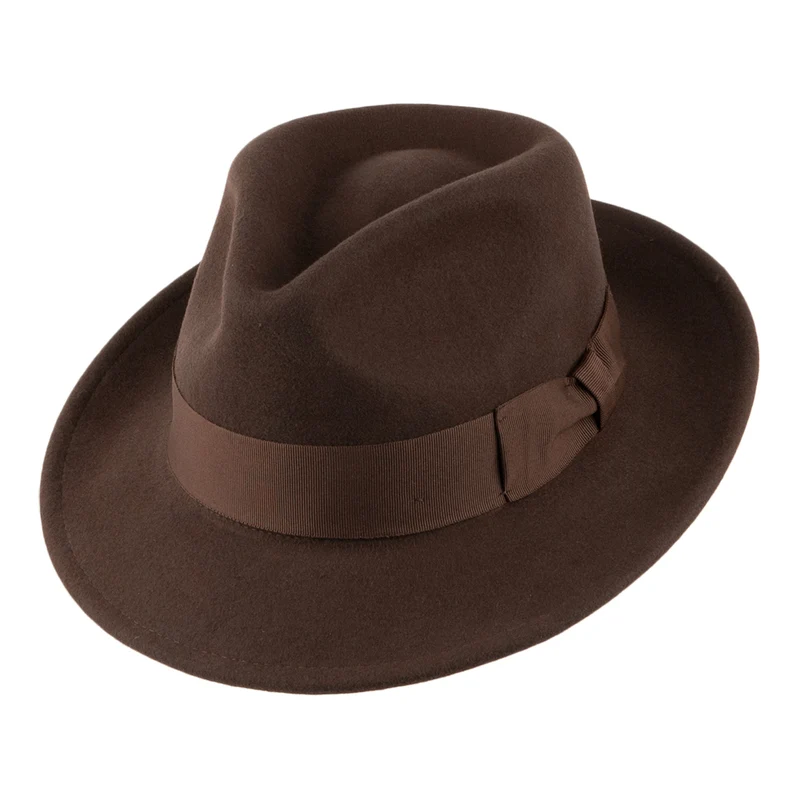 Chapeau Fedora Déformable C-Crown marron JAXON & JAMES - VENTE EN GROS