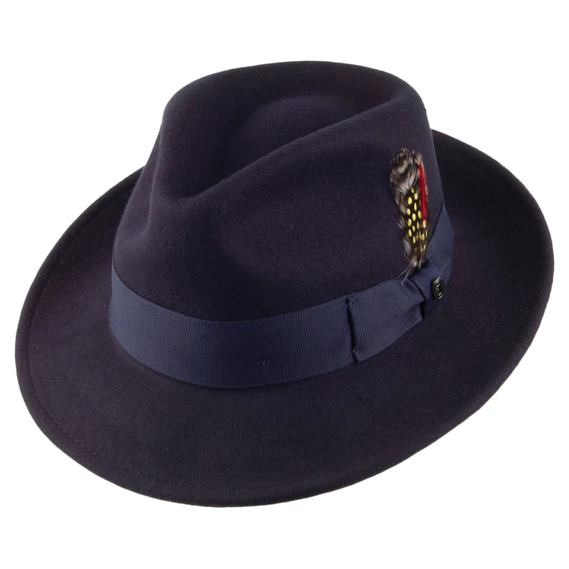 Chapeau Fedora Déformable C-Crown bleu marine JAXON & JAMES - VENTE EN GROS