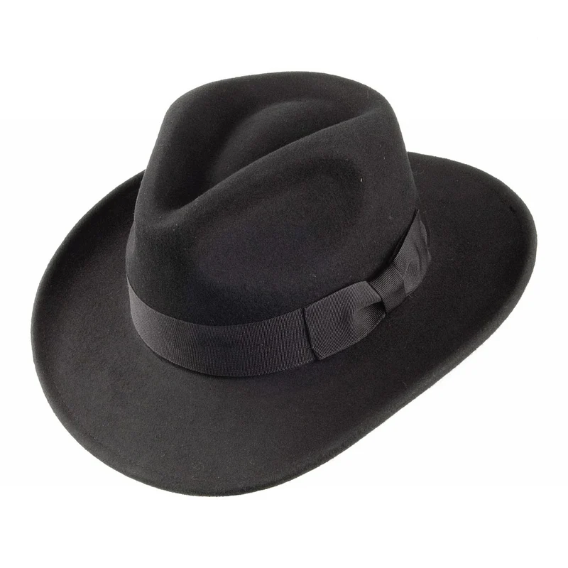 Chapeau Fedora Ford noir JAXON & JAMES - VENTE EN GROS