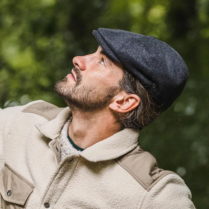 Casquette Gavroche à Chevrons anthracite JAXON & JAMES - VENTE EN GROS