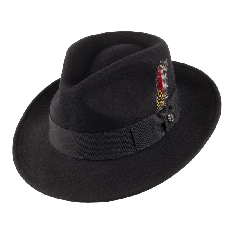 Chapeau Fedora Déformable C-Crown noir JAXON & JAMES - VENTE EN GROS