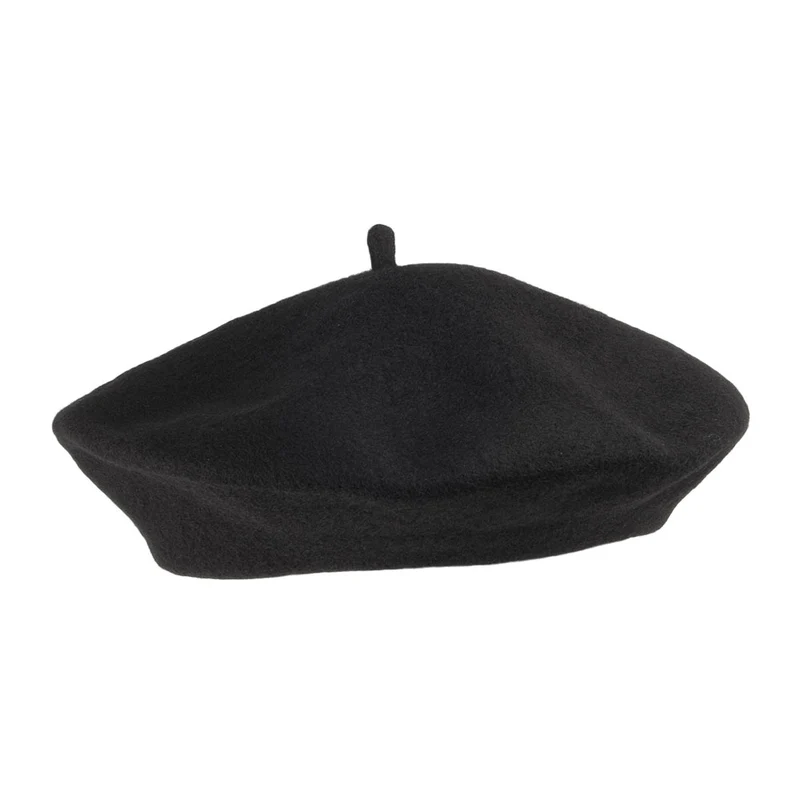 Béret Tendance en Laine noir - VENTE EN GROS - 200