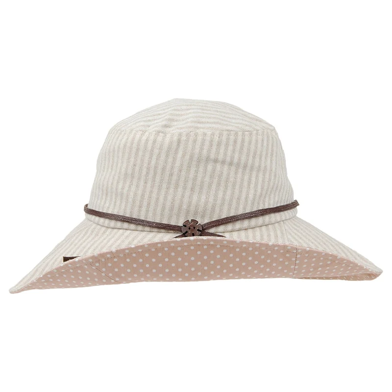 Chapeau d'Eté Pliable Soleil beige SUR LA TETE - VENTE EN GROS