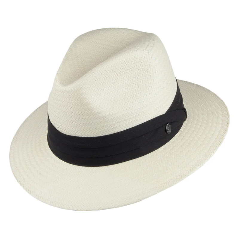 Chapeau Fedora Safari en Paille Toyo avec Bandeau noir JAXON & JAMES - VENTE EN GROS