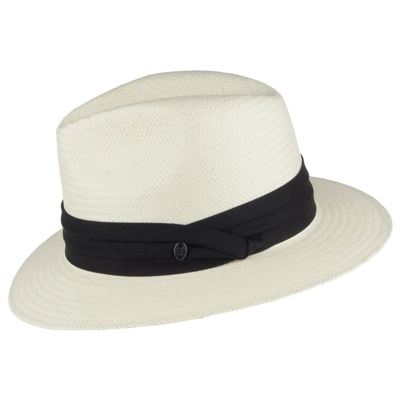 Chapeau Fedora Safari en Paille Toyo avec Bandeau noir JAXON & JAMES - VENTE EN GROS