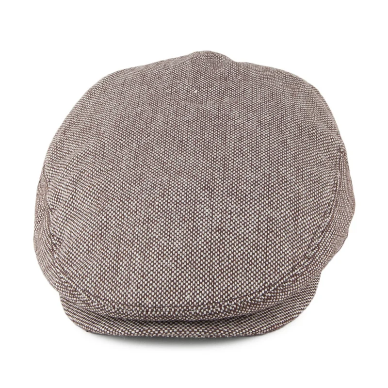 Casquette Plate Marl Tweed marron JAXON & JAMES - VENTE EN GROS