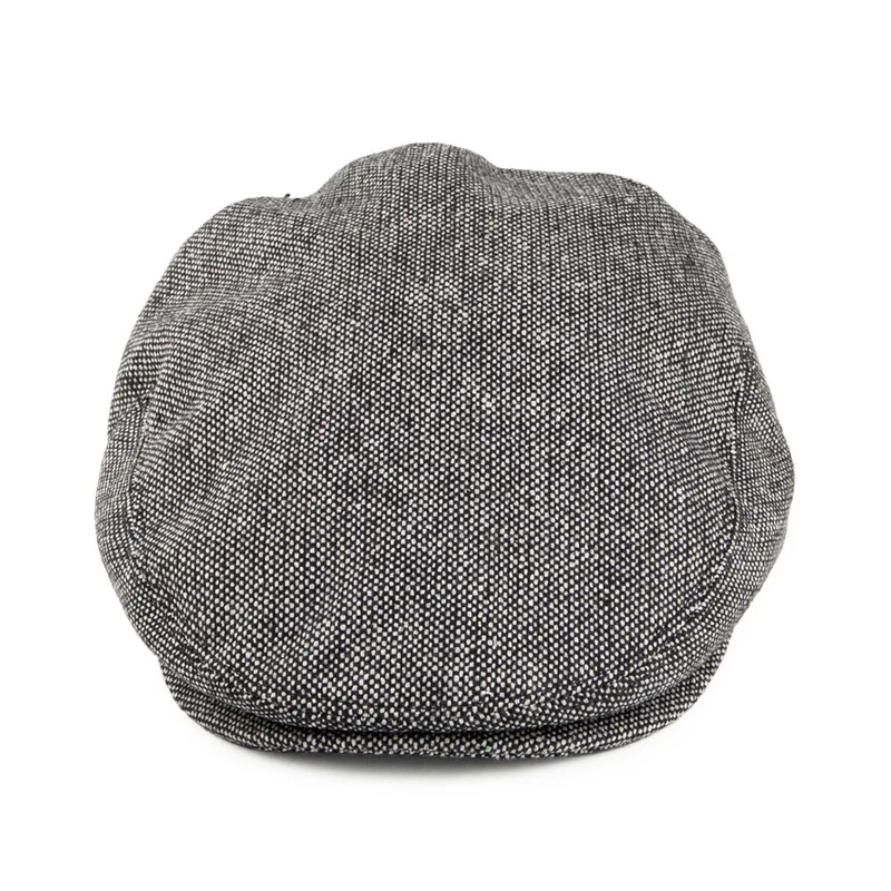 Casquette Plate Marl Tweed noir JAXON & JAMES - VENTE EN GROS