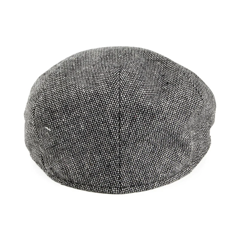 Casquette Plate Marl Tweed noir JAXON & JAMES - VENTE EN GROS