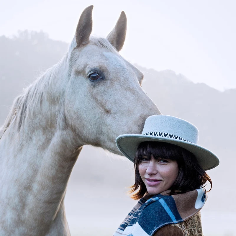 Chapeau Canotier en Laine Feutrée Fawne gris chiné BARTS