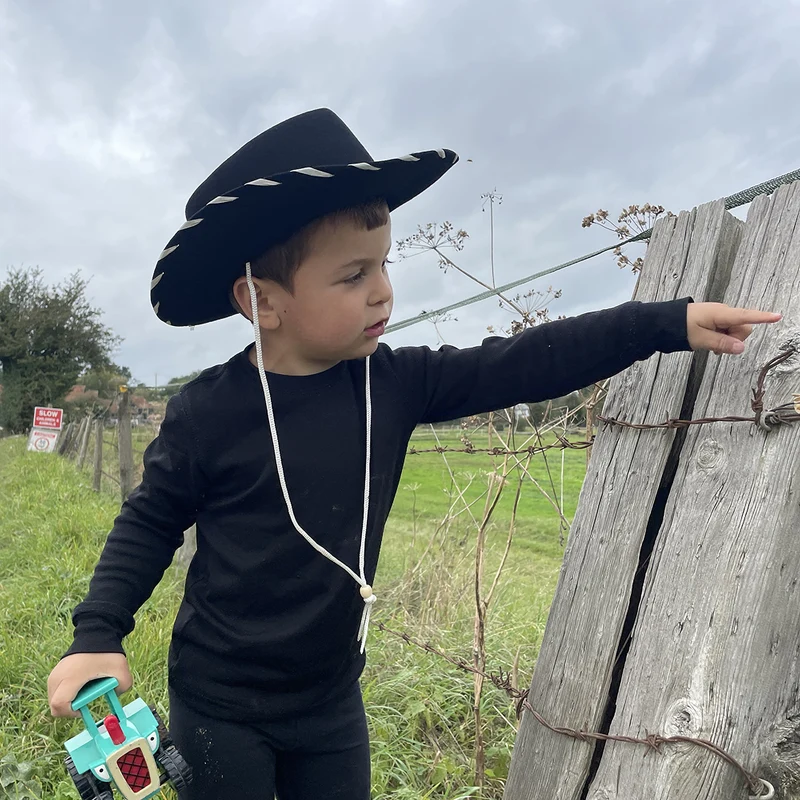 Chapeau de Cowboy Enfant noir-blanc JAXON & JAMES
