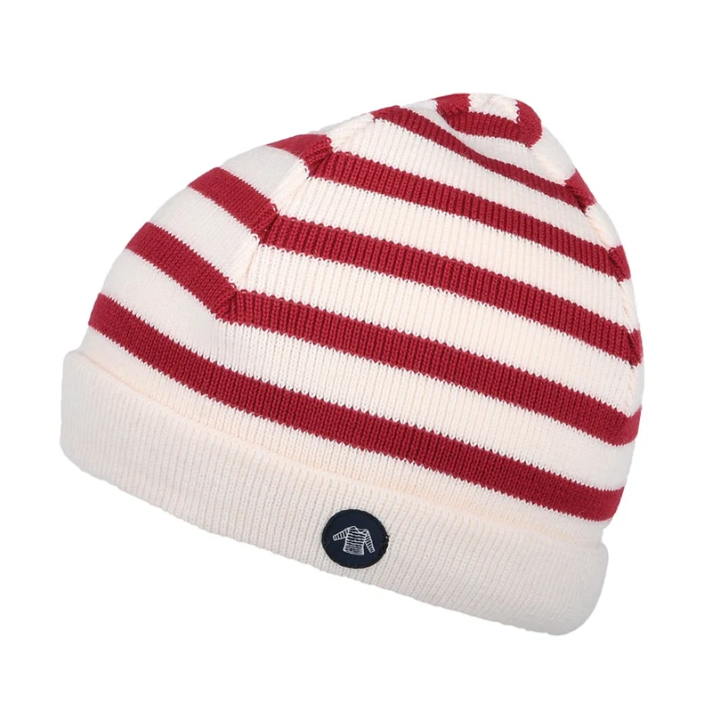 Bonnet Enfant à Rayures Lannion naturel-rouge ARMOR LUX