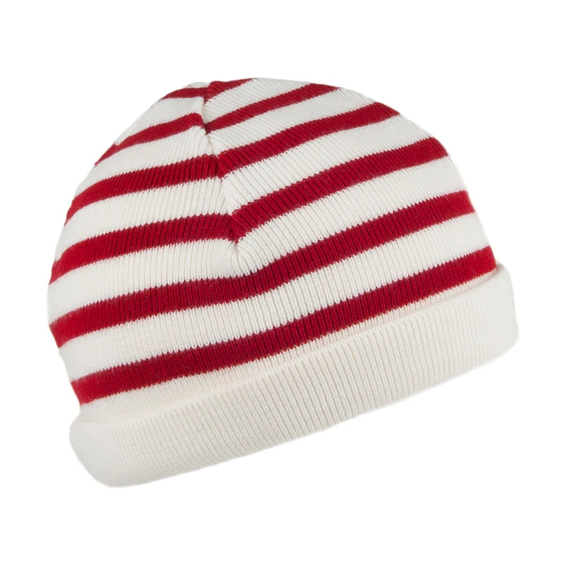 Bonnet Enfant à Rayures Lannion naturel-rouge ARMOR LUX