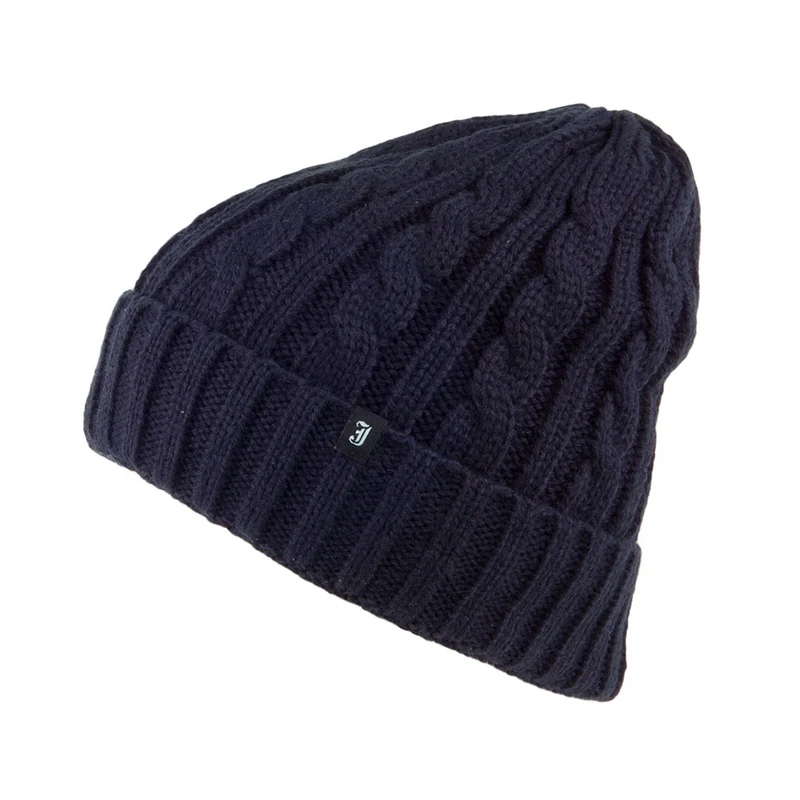 Bonnet Jeune à Torsades bleu marine JAXON & JAMES