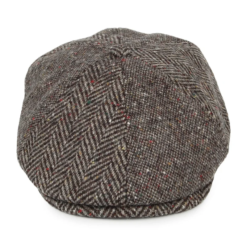 Casquette Gavroche en Tweed du Donegal Wexford gris FAILSWORTH