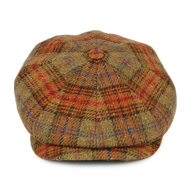 Casquette Gavroche Prince-de-Galles Hatteras en Laine d'Agneau automne STETSON