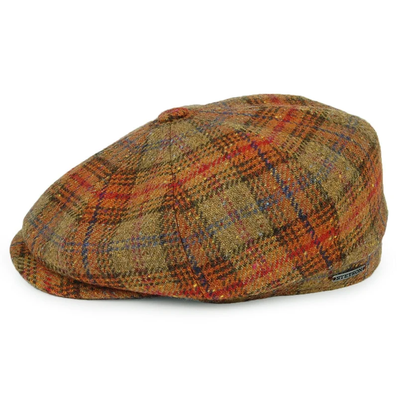Casquette Gavroche Prince-de-Galles Hatteras en Laine d'Agneau automne STETSON