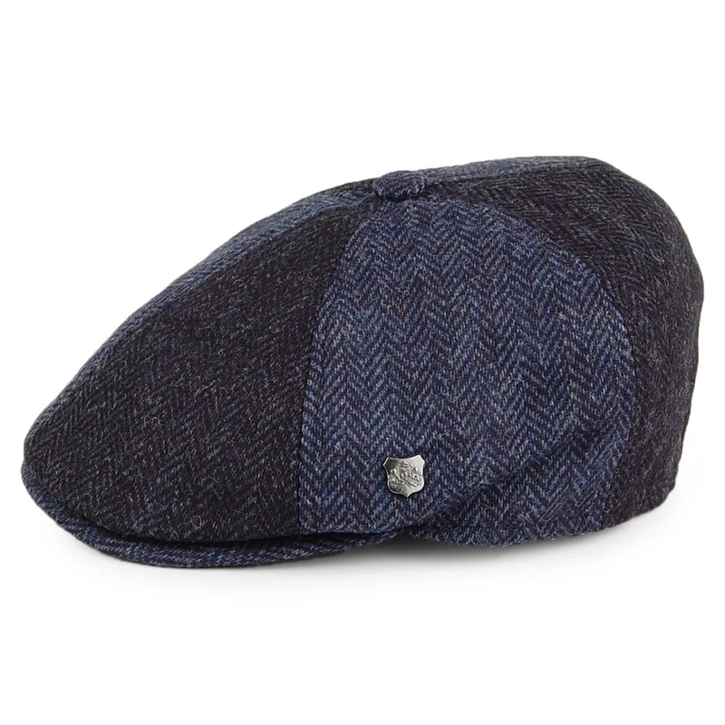 Casquette Gavroche en Laine à Chevrons Hoxton bleu marine-bleu FAILSWORTH