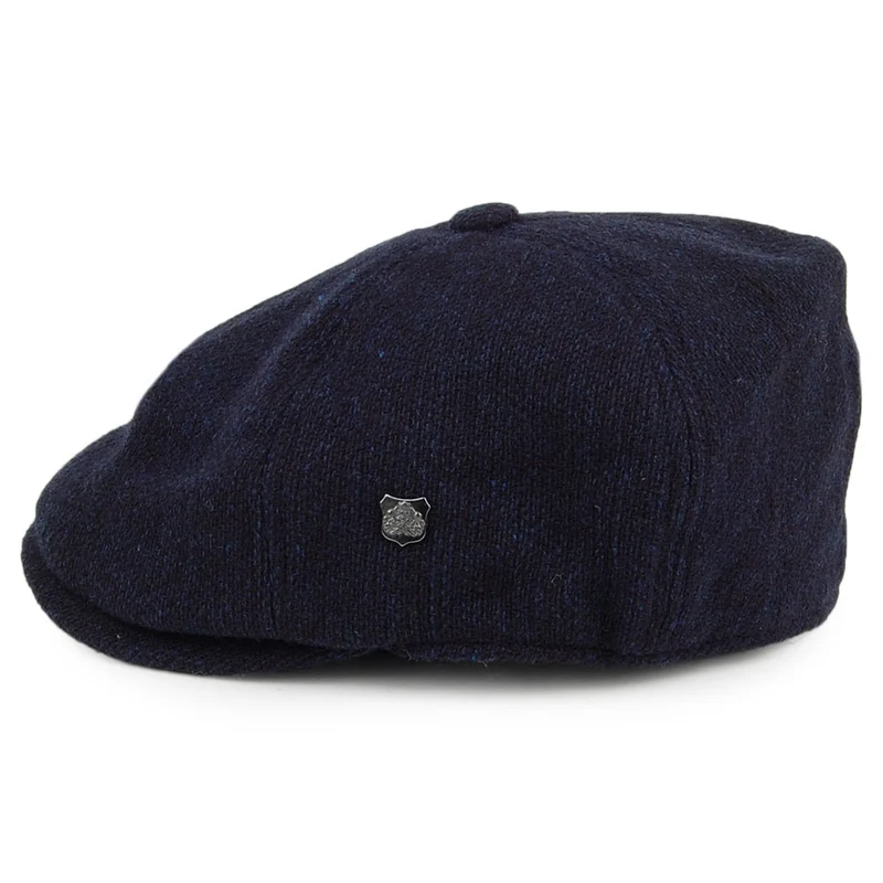 Casquette Gavroche en Laine d'Agneau Mérinos Hudson bleu marine FAILSWORTH