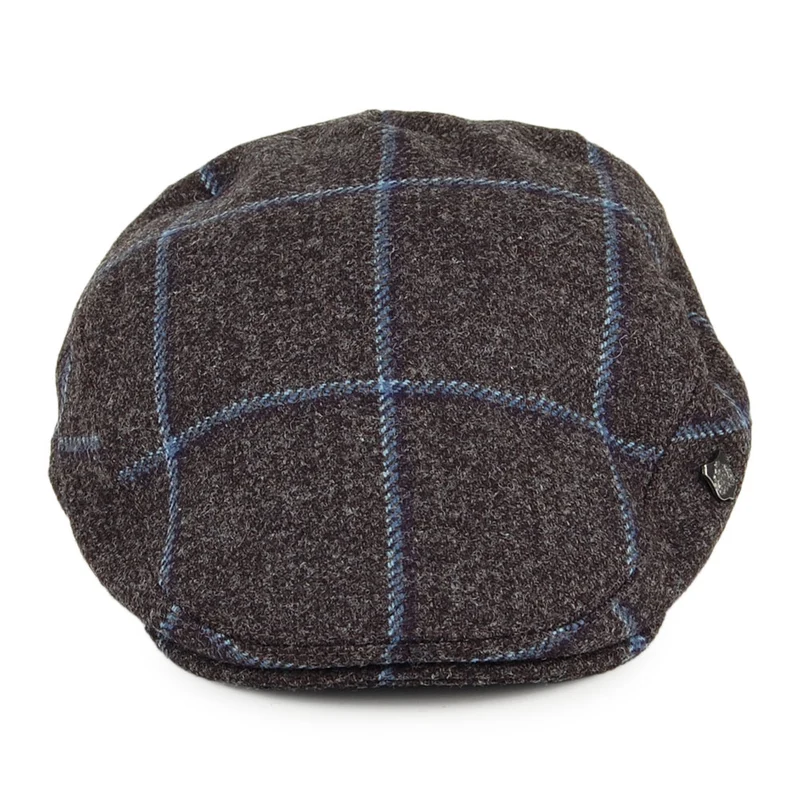 Casquette Plate Hydrofuge à Carreaux Gamekeeper gris-bleu FAILSWORTH
