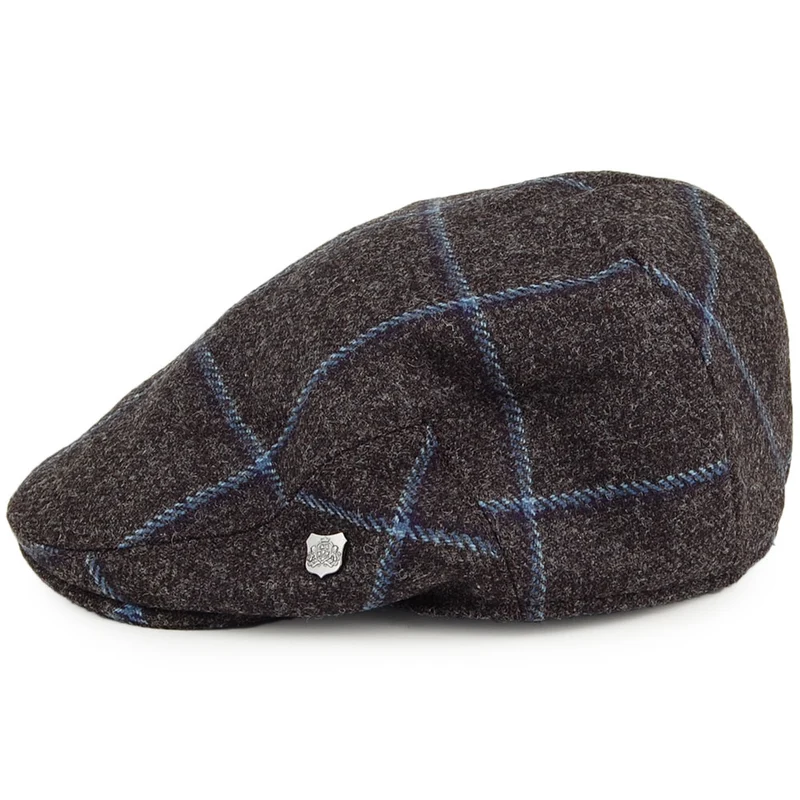 Casquette Plate Hydrofuge à Carreaux Gamekeeper gris-bleu FAILSWORTH