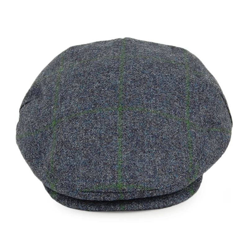 Casquette Plate Imperméable à Carreaux bleu-mousse FAILSWORTH
