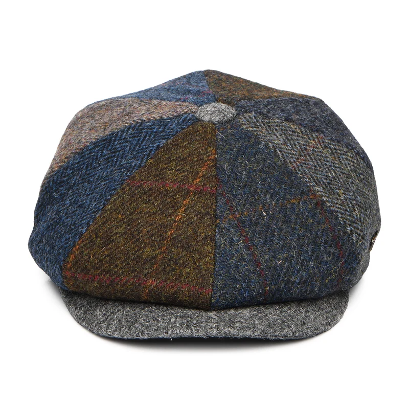 Casquette Gavroche en HARRIS TWEED Lewis II multicolore FAILSWORTH