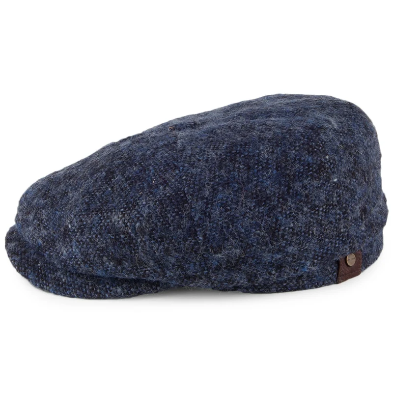 Casquette Gavroche en Tweed du Donegal Hatteras bleu STETSON