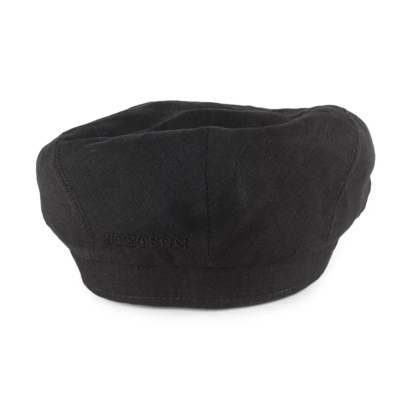 Casquette Plate en Lin Driver noir STETSON