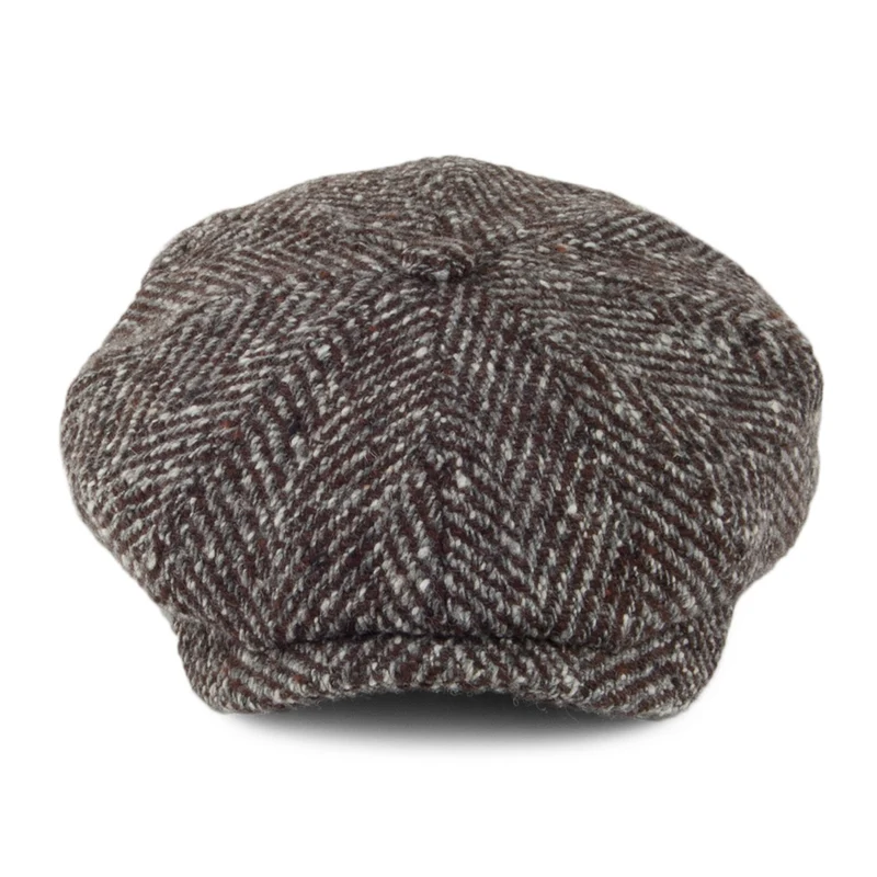Casquette Gavroche en Laine Hatteras marron-gris STETSON