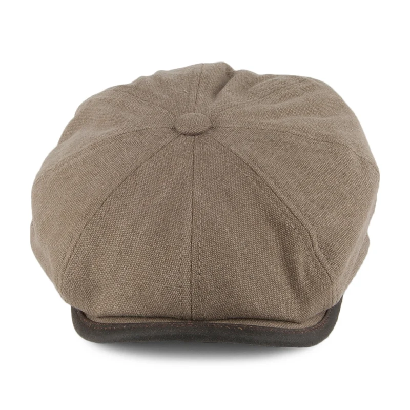 Casquette Gavroche Hiver en Toile de Coton Seward olive STETSON