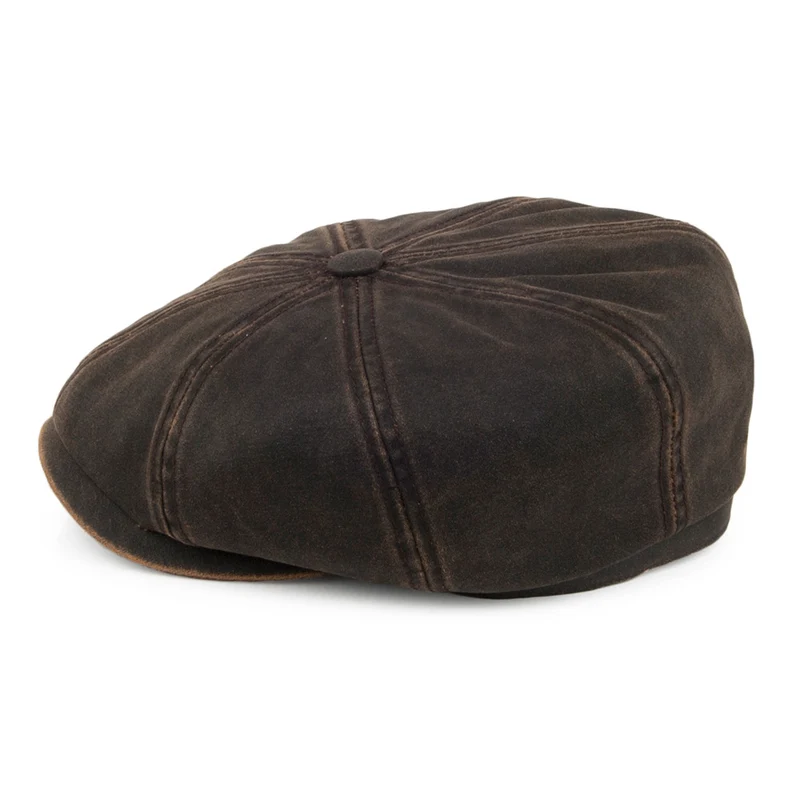 Casquette Gavroche Hydrofuge Hatteras Cope marron STETSON