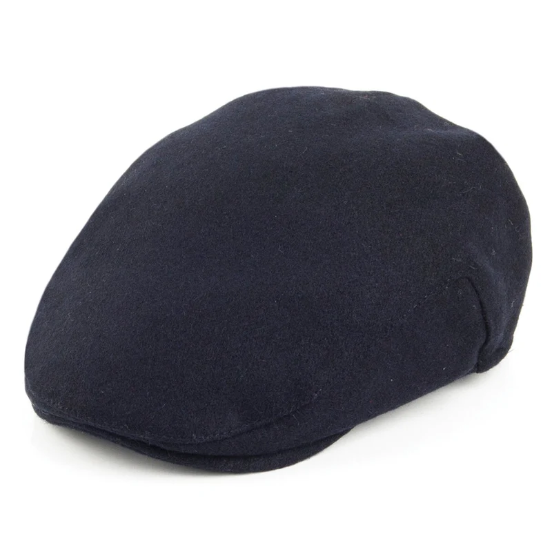 Casquette Plate en Melton bleu marine FAILSWORTH