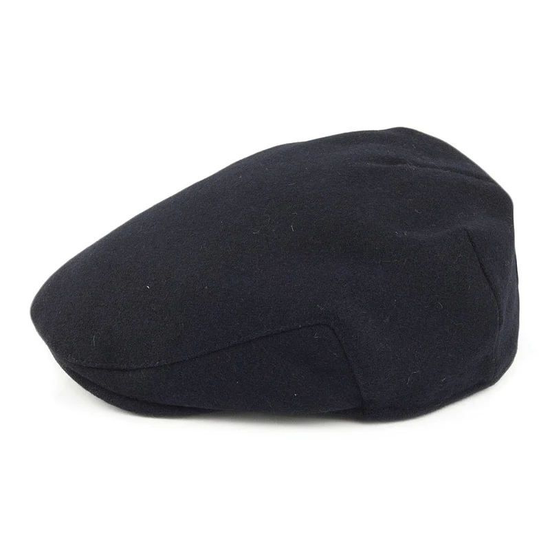 Casquette Plate en Melton bleu marine FAILSWORTH