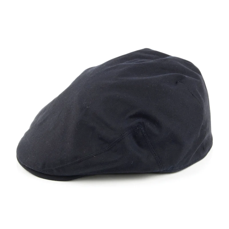 Casquette Plate en Coton Ciré Britannique bleu marine FAILSWORTH