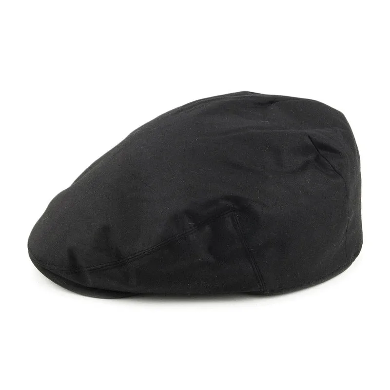 Casquette Plate en Coton Ciré Britannique noir FAILSWORTH